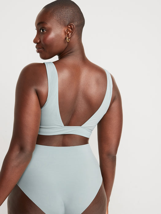 Soft-Knit V-Neck Bralette Top for Women