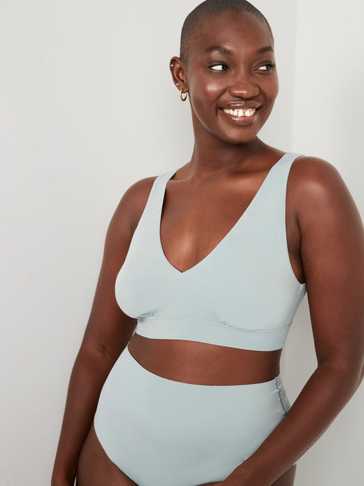 Soft-Knit V-Neck Bralette Top for Women