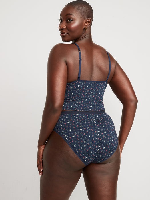 High-Rise Supima&#174 Cotton-Blend Bikini Underwear for Women