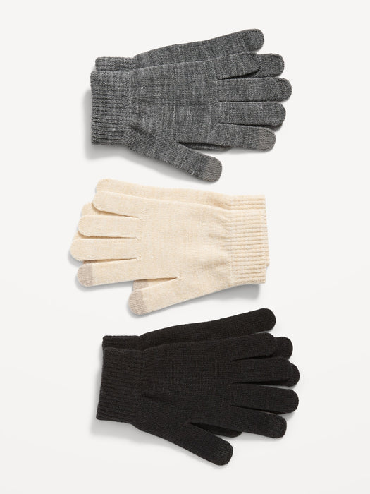 Sweater-Knit Gloves 3-Pack for Women - Multi