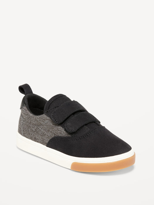 Unisex Double-Strap Mixed Material Sneakers for Toddler