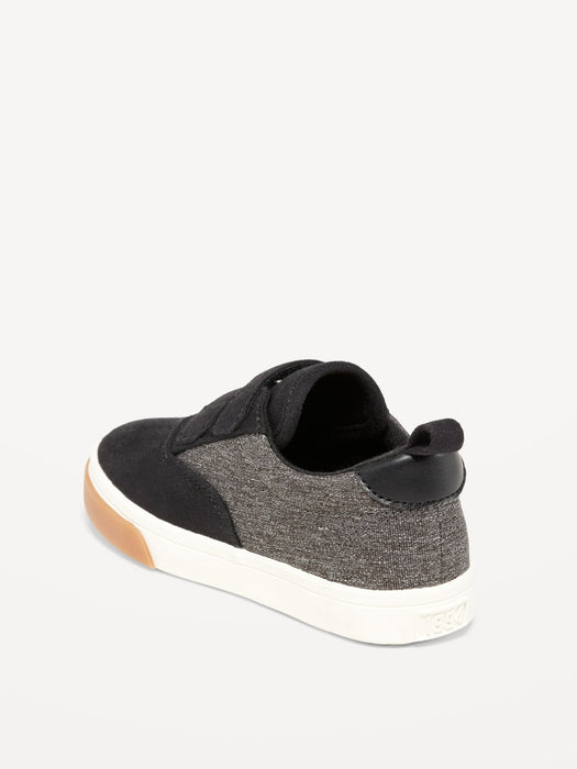 Unisex Double-Strap Mixed Material Sneakers for Toddler