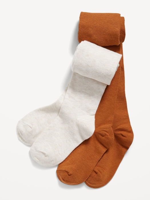 Soft-Knit Tights 2-Pack for Toddler Girls - Multi