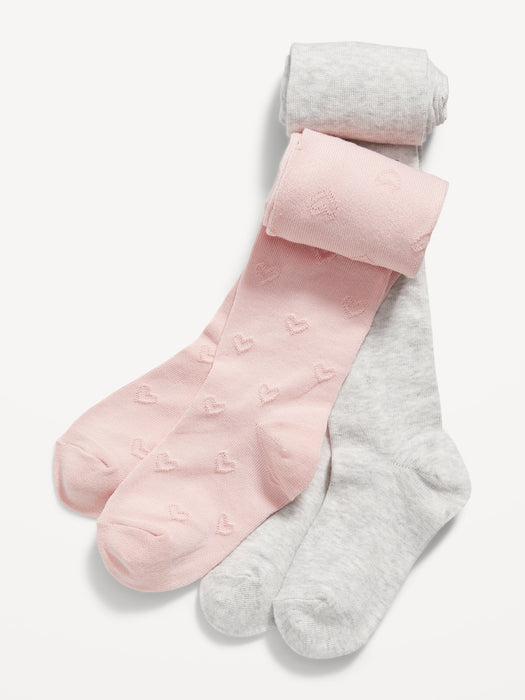 Soft-Knit Tights 2-Pack for Toddler Girls - Pink