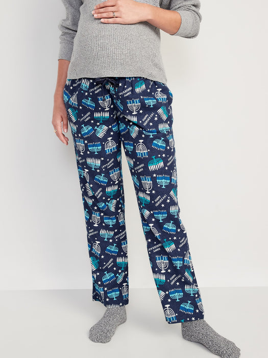 Maternity Printed Flannel Pajama Pants
