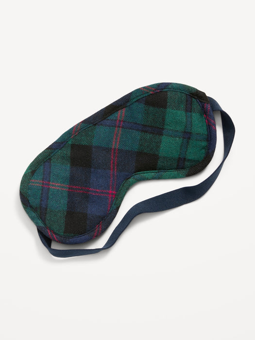Patterned Flannel Sleep Mask for Adults - Multi