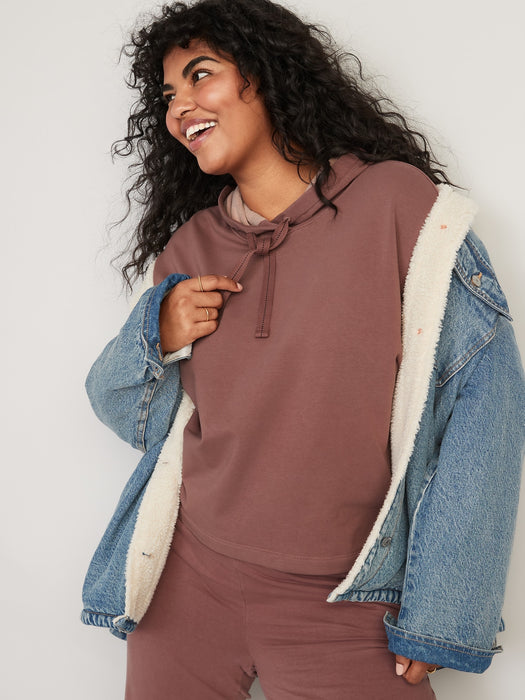 Snuggly Fleece Hoodie for Women - Brown