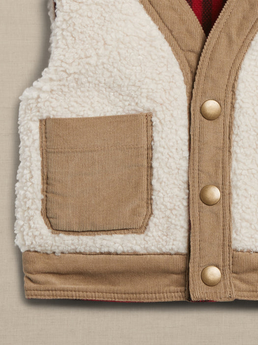 Baby Reversible Plaid Vest