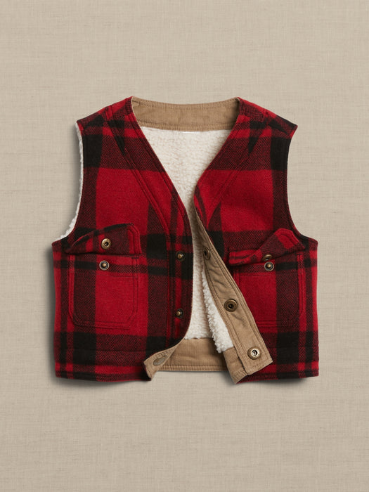 Baby Reversible Plaid Vest