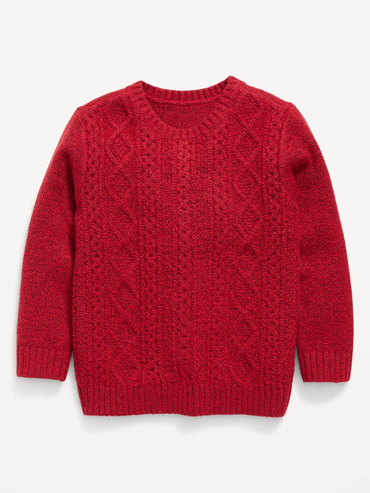 Unisex Cable-Knit Pullover Sweater for Toddler