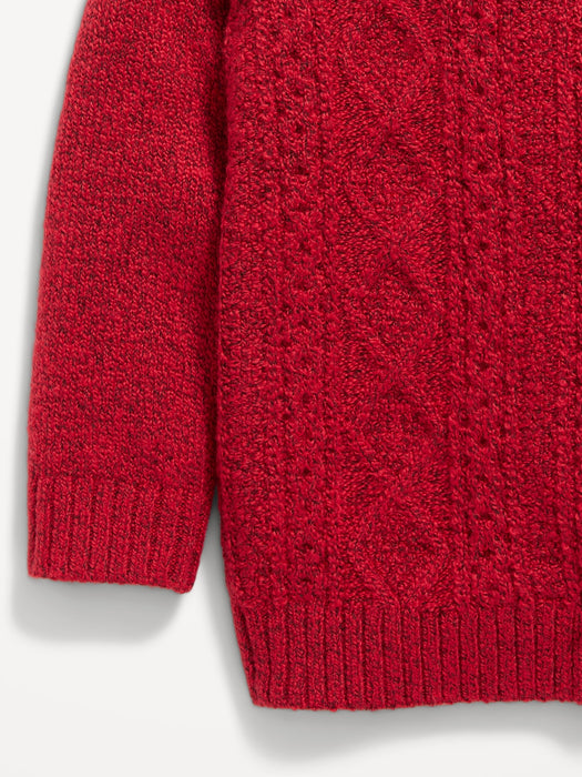 Unisex Cable-Knit Pullover Sweater for Toddler