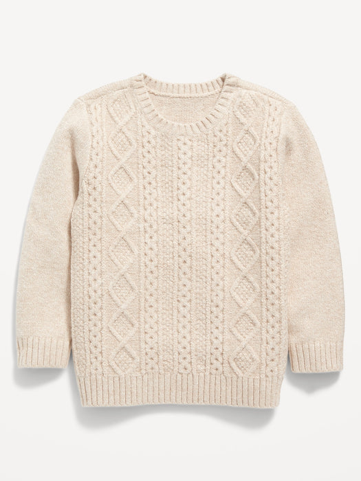 Unisex Cable-Knit Pullover Sweater for Toddler