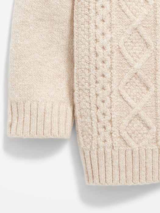 Unisex Cable-Knit Pullover Sweater for Toddler