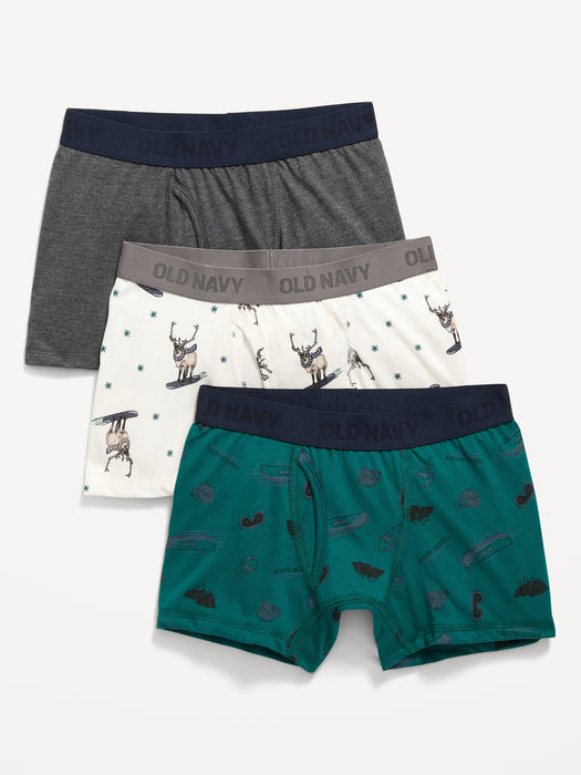 Holiday Boxer-Briefs Underwear 3-Pack for Boys - Multi