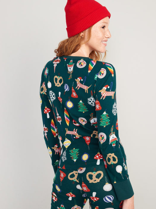 Printed Matching Pajama Top for Women
