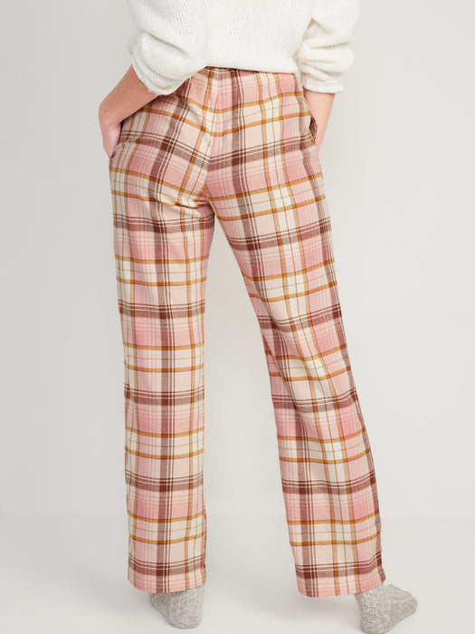 Printed Flannel Pajama Pants for Women - Multi