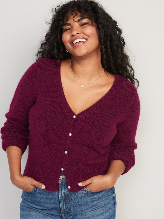 Cozy Cardigan Sweater for Women - Purple