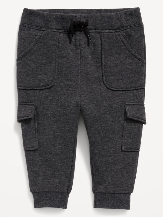 Unisex Cargo Jogger Sweatpants for Baby - Black