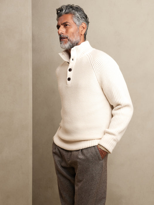 Nino Mock-Neck Sweater - Whipped Cream