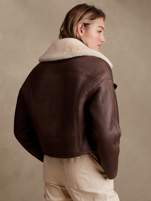 Montone Shearling Moto Jacket