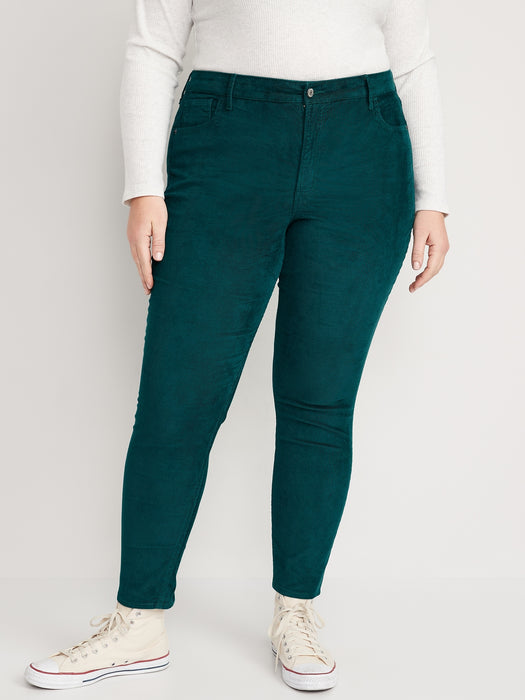 High-Waisted Rockstar Super-Skinny Corduroy Pants for Women