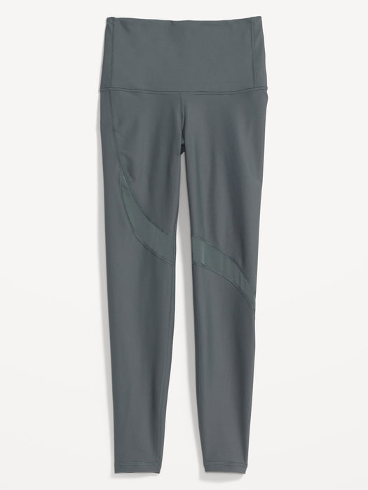 Extra High-Waisted PowerSoft Mesh-Paneled 7/8-Length Leggings for Women