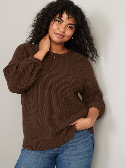 Textured-Knit Tunic Sweater for Women