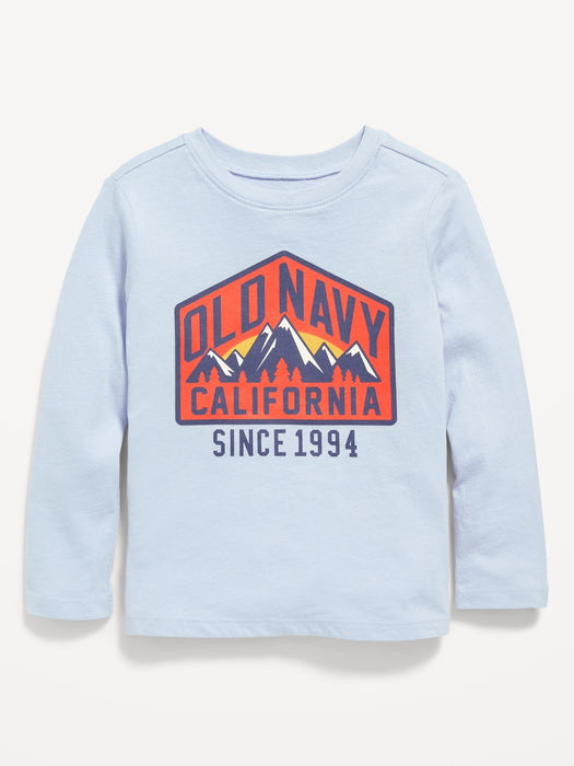 Unisex Long-Sleeve Logo-Graphic T-Shirt for Toddler - Blue