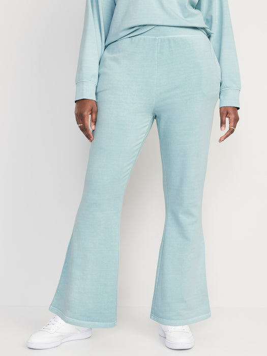 Extra High-Waisted Snuggly Fleece Flare Sweatpants for Women
