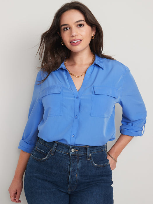 Utility Button-Down Shirt for Women