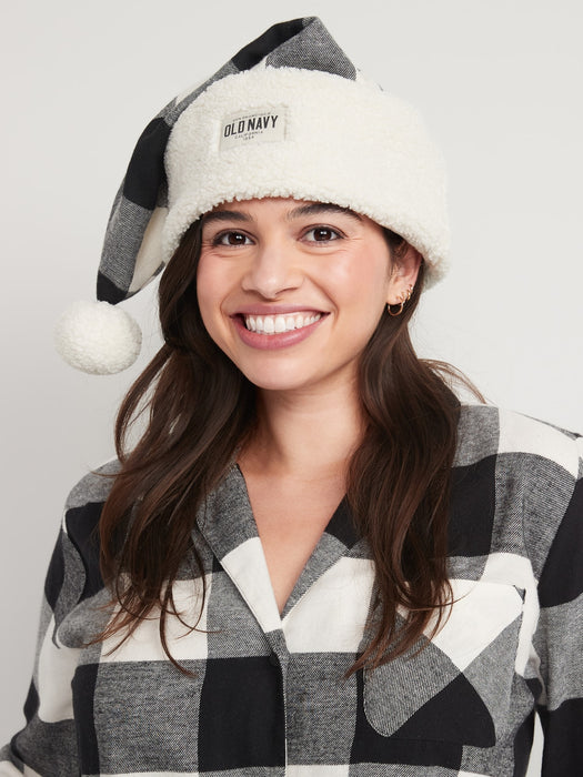 Matching Gender-Neutral Logo-Graphic Santa Hat for Adults - Multi