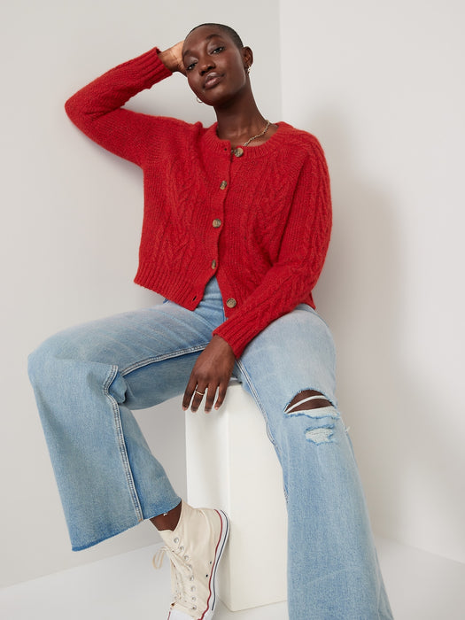 Cozy Cable-Knit Cardigan for Women