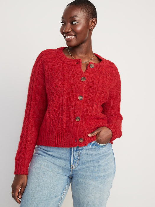 Cozy Cable-Knit Cardigan for Women