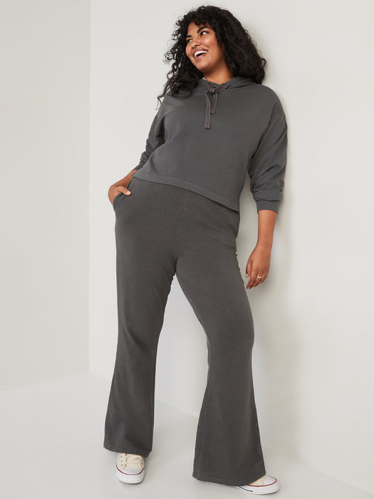 Extra High-Waisted Snuggly Fleece Flare Sweatpants for Women