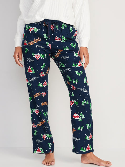 Printed Flannel Pajama Pants for Women