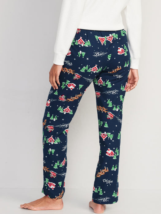 Printed Flannel Pajama Pants for Women