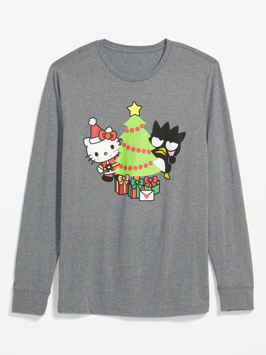 Hello Kitty® Christmas Graphic Gender-Neutral T-Shirt for Adults - Gray