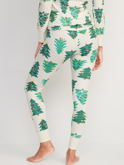 Matching Printed Thermal-Knit Pajama Leggings for Women - Multi