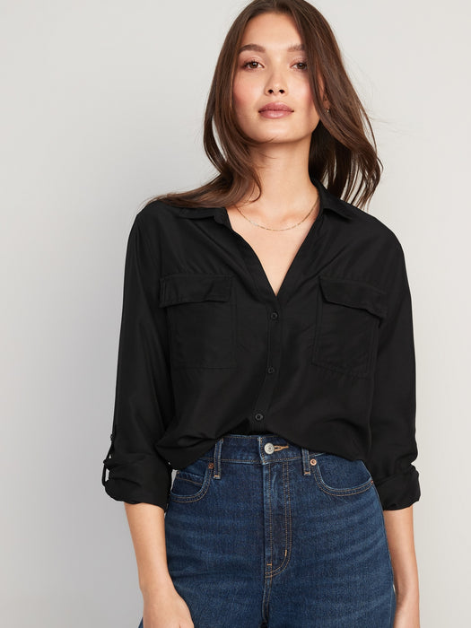 Utility Button-Down Shirt for Women