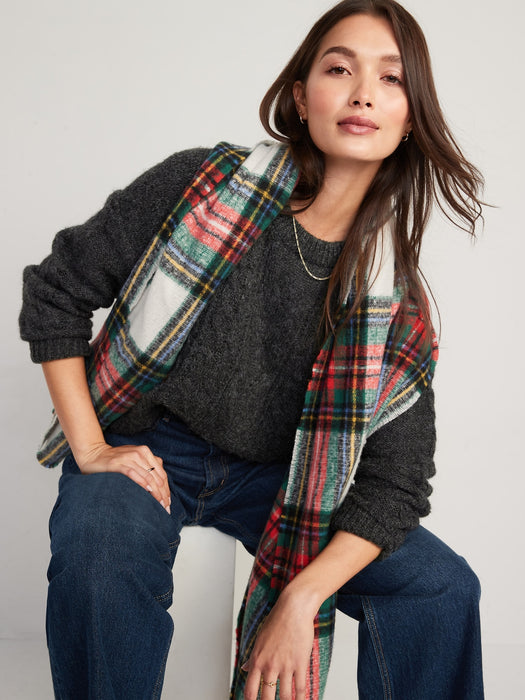 Heathered Cable-Knit Sweater for Women