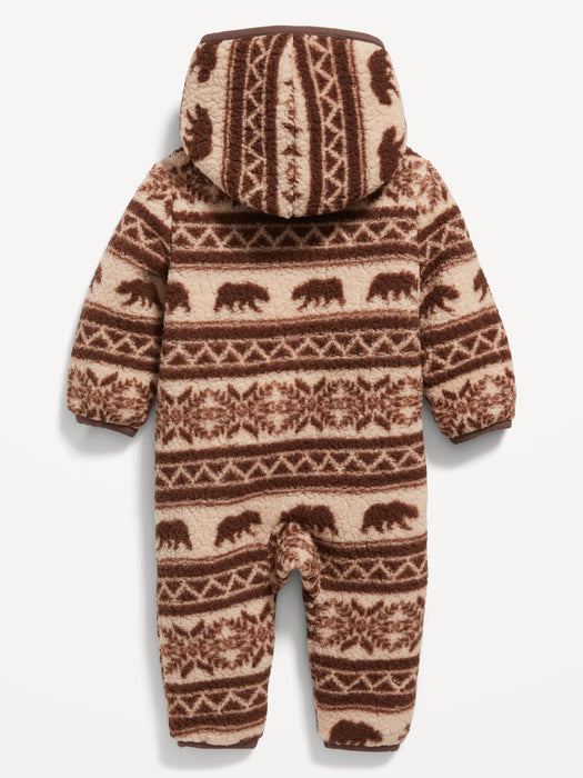 Unisex "Bear-Isle" Hooded One-Piece for Baby