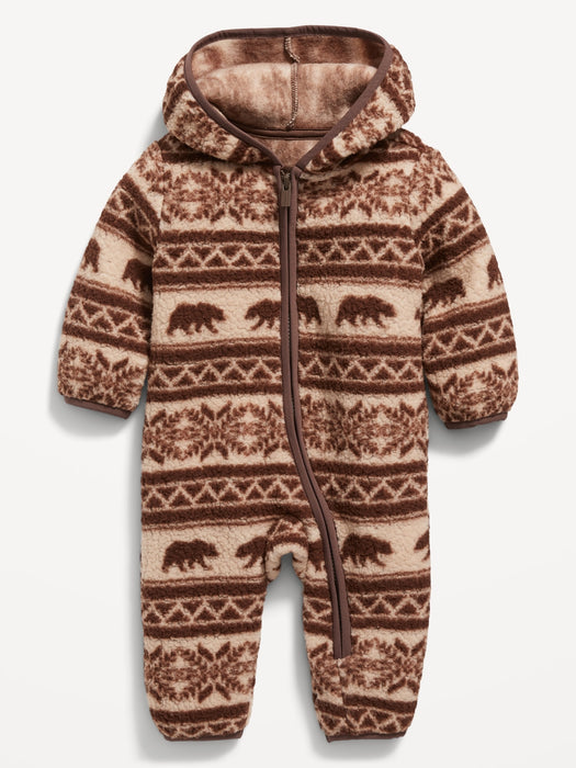 Unisex "Bear-Isle" Hooded One-Piece for Baby