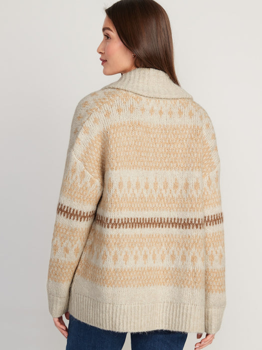 Cozy Fair Isle Cardigan for Women