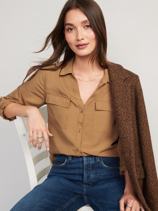 Utility Button-Down Shirt for Women