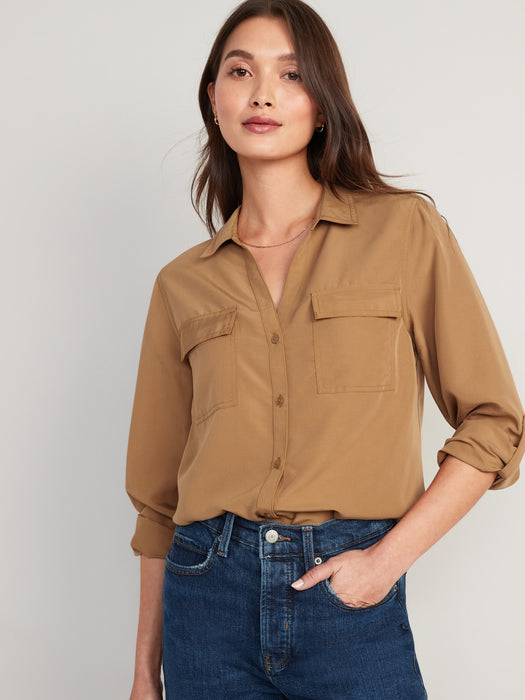 Utility Button-Down Shirt for Women
