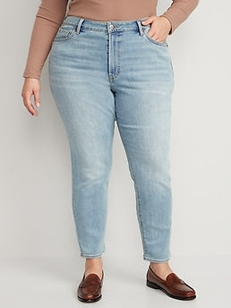 High-Waisted OG Straight Built-In Warm Ankle Jeans for Women