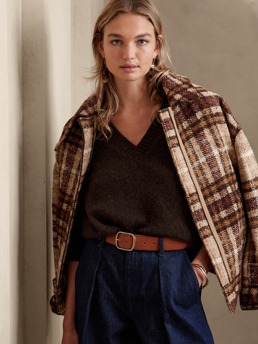 Isola Brushed Cashmere Sweater - Dark Brown