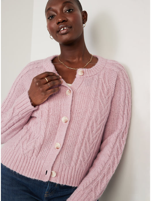 Cozy Cable-Knit Cardigan for Women