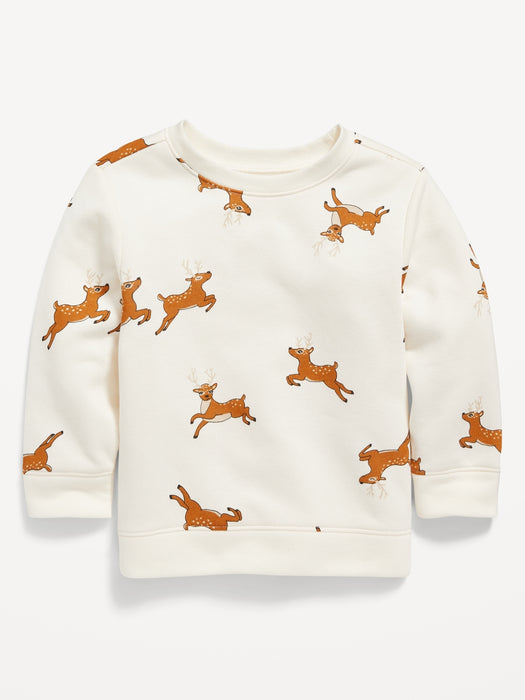 Unisex Printed Crew-Neck Sweatshirt for Toddler - Gray