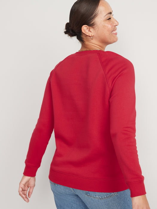 Maternity Vintage Nursing Sweatshirt - Red